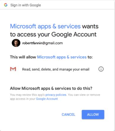 Does Microsoft accept Gmail?