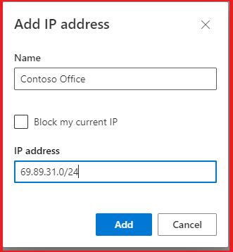 Does Microsoft block IP address?