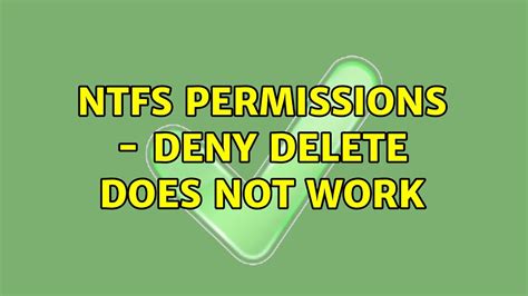Does NTFS allow deny precedence?
