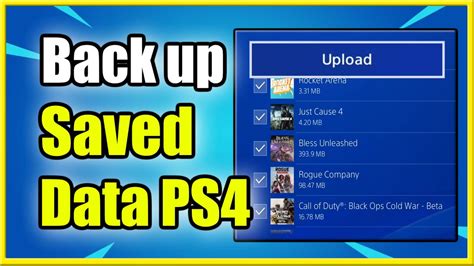 Does PS4 backup save data?