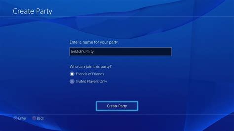 Does PS4 have a party?