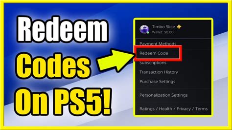 Does PS5 have redeem code?