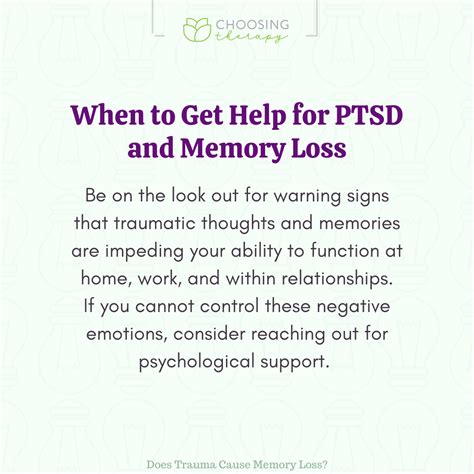 Does PTSD cause memory loss?