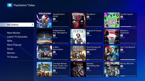 Does PlayStation have movies and TV app?