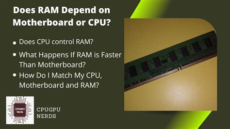 Does RAM matter on CPU?