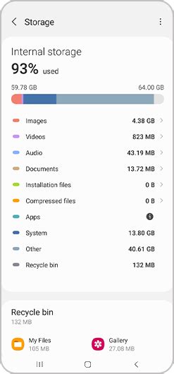 Does Samsung have internal storage?