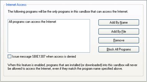 Does Sandboxie allow Internet access?