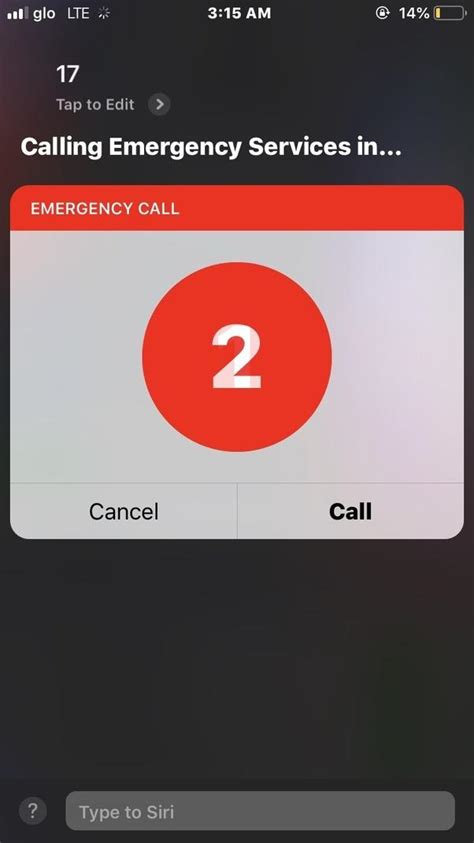 Does Siri call 911 if you say 14?