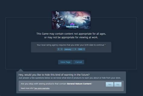 Does Steam ask your age?