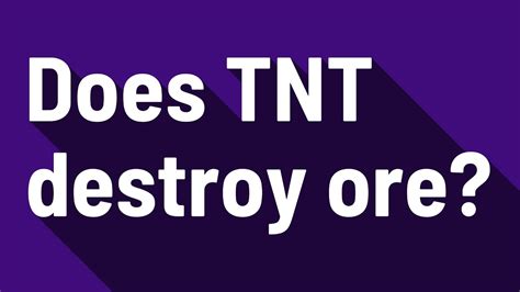 Does TNT destroy iron ore?