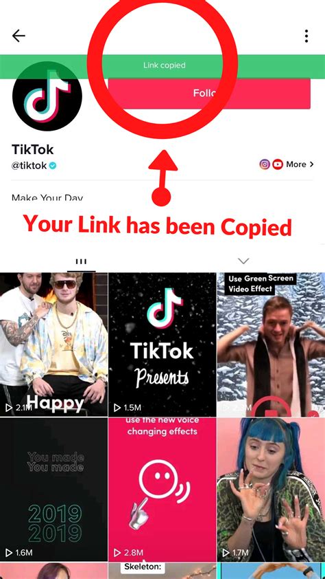 Does TikTok tell you who copied your link?