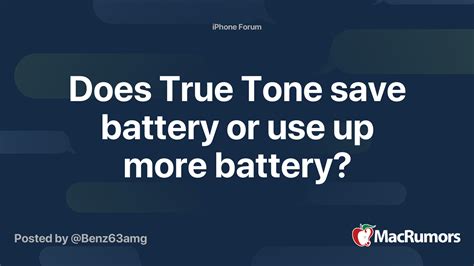 Does True Tone take more battery?