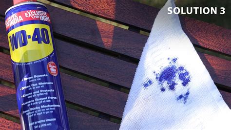 Does WD-40 remove ink from fabric?