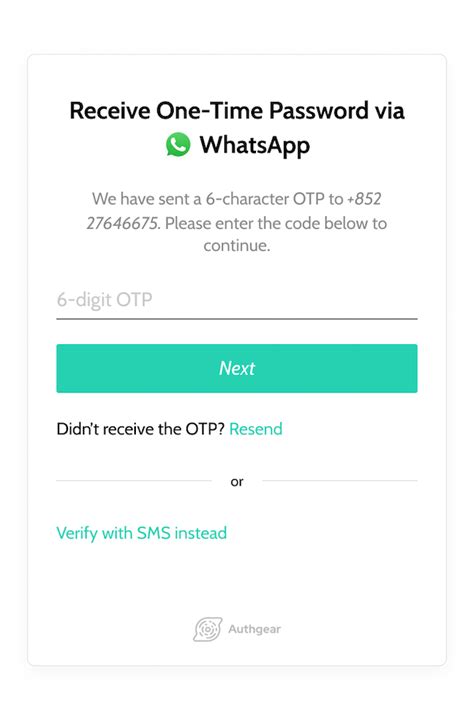 Does WhatsApp use OTP?