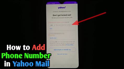 Does Yahoo require phone number for email?