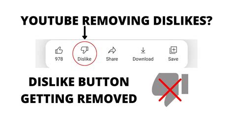 Does YouTube remove dislikes?