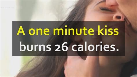 Does a 1 minute kiss burns 26 calories?