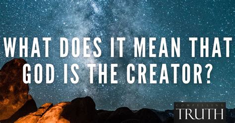 Does a creator exist?