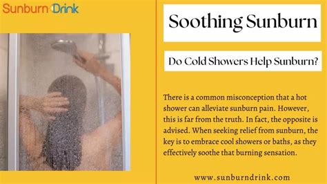 Does a hot shower help with a sunburn?