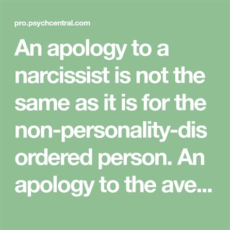 Does a narcissist apologize?