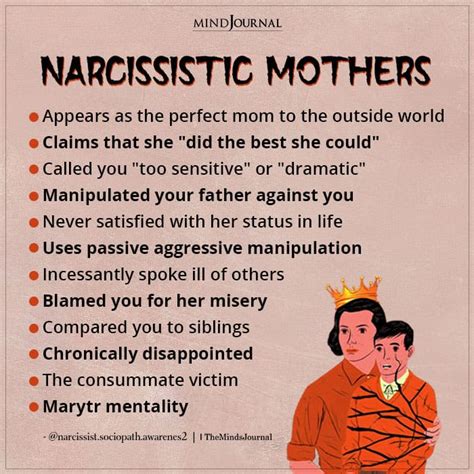 Does a narcissist love his mother?