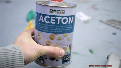 Does acetone melt rubber?