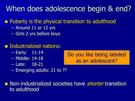Does adolescence end at 30?