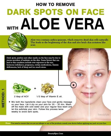 Does aloe vera remove holes on face?