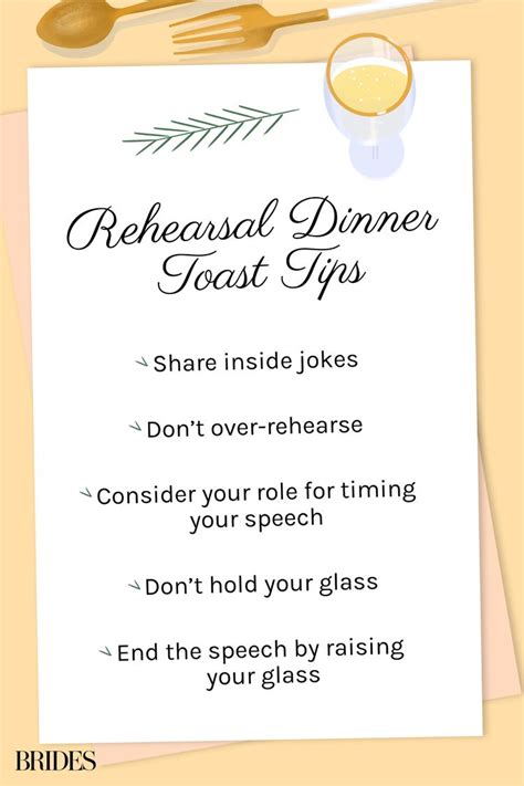 Does anyone speak at the rehearsal dinner?
