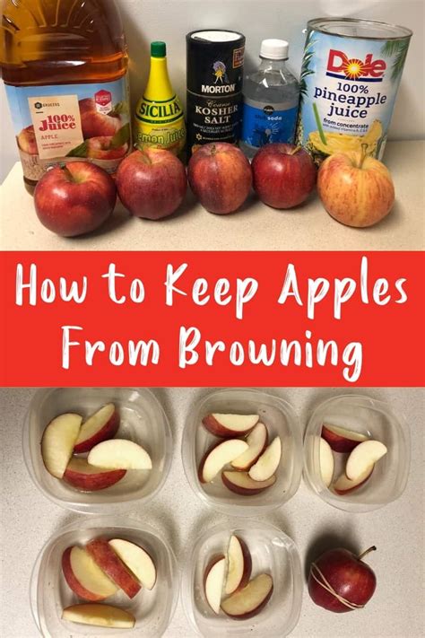 Does baking soda prevent apples from browning?