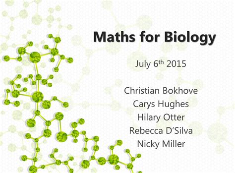 Does biology have math?