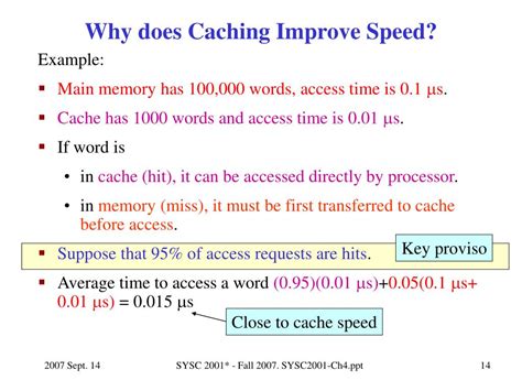 Does cache improve speed?