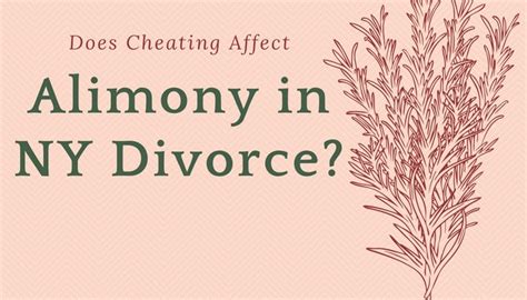Does cheating affect alimony in NY?