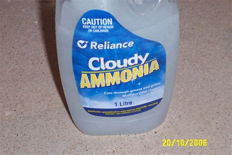 Does cloudy water mean ammonia?
