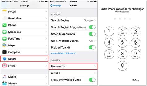 Does deleting Safari data delete passwords?