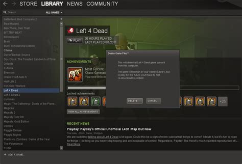 Does deleting Steam delete all games?