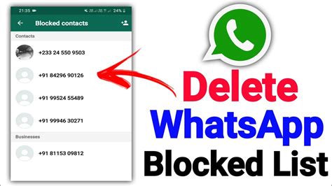 Does deleting a blocked number unblock it on WhatsApp?