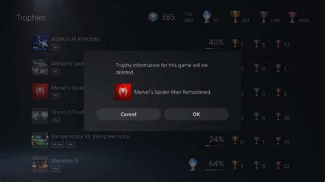 Does deleting a game on PS5 delete trophies?