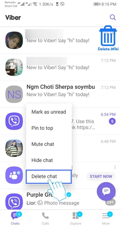 Does deleting chat on Viber delete for everyone?