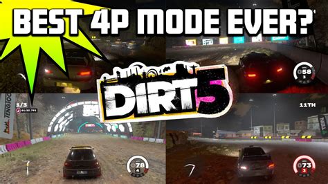 Does dirt 5 have 4 player split-screen?
