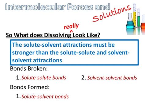 Does dissolving break bonds?