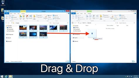 Does drag and drop copy or move files?