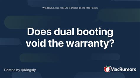 Does dual-boot void warranty?