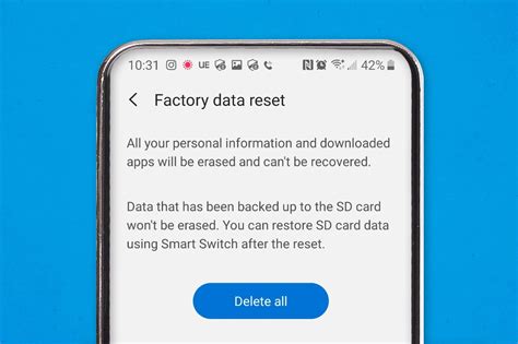 Does factory reset remove all accounts from phone?