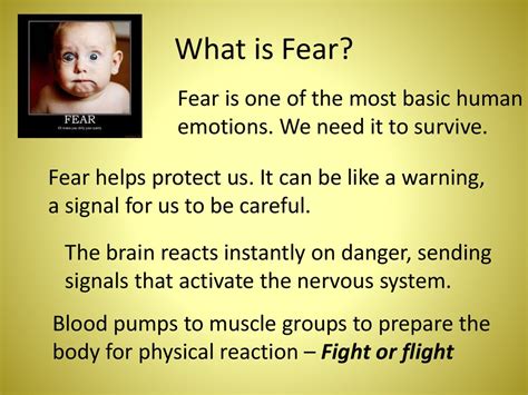 Does fear weaken you?