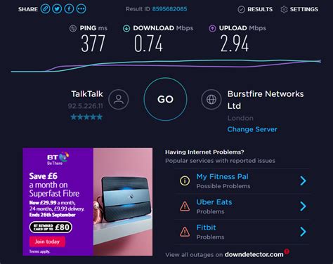 Does fibre make your ping better?