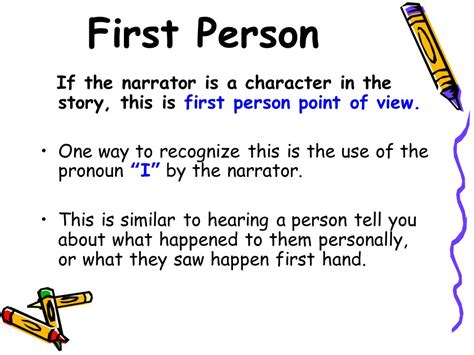 Does first person use the word I?