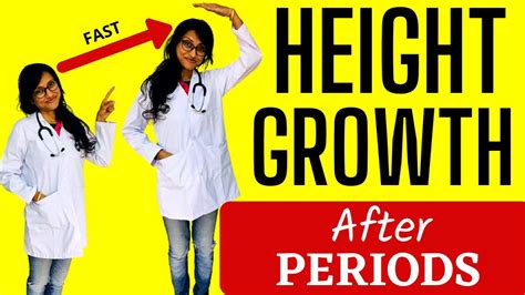 Does girl height increase after periods?