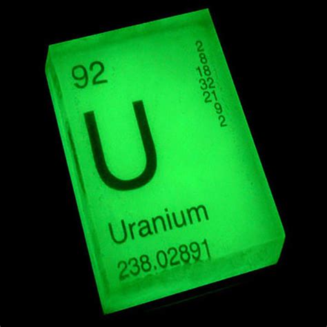 Does glow in the dark have uranium?