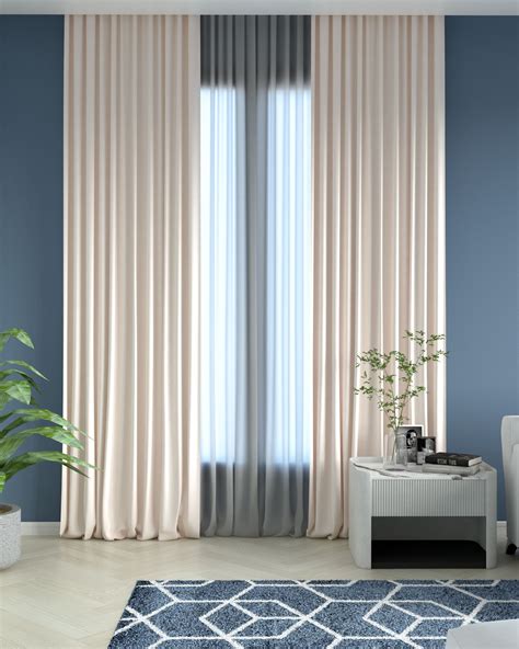 Does grey curtains go with blue walls?